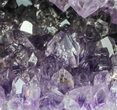 Purple Amethyst Geode with Calcite - Uruguay #57209-2